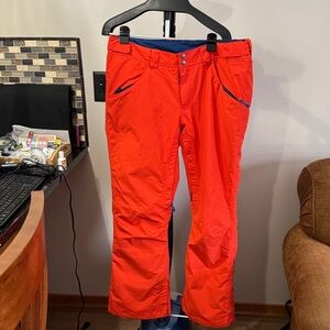 The North Face Orange and Blue Snowpants Hyvent